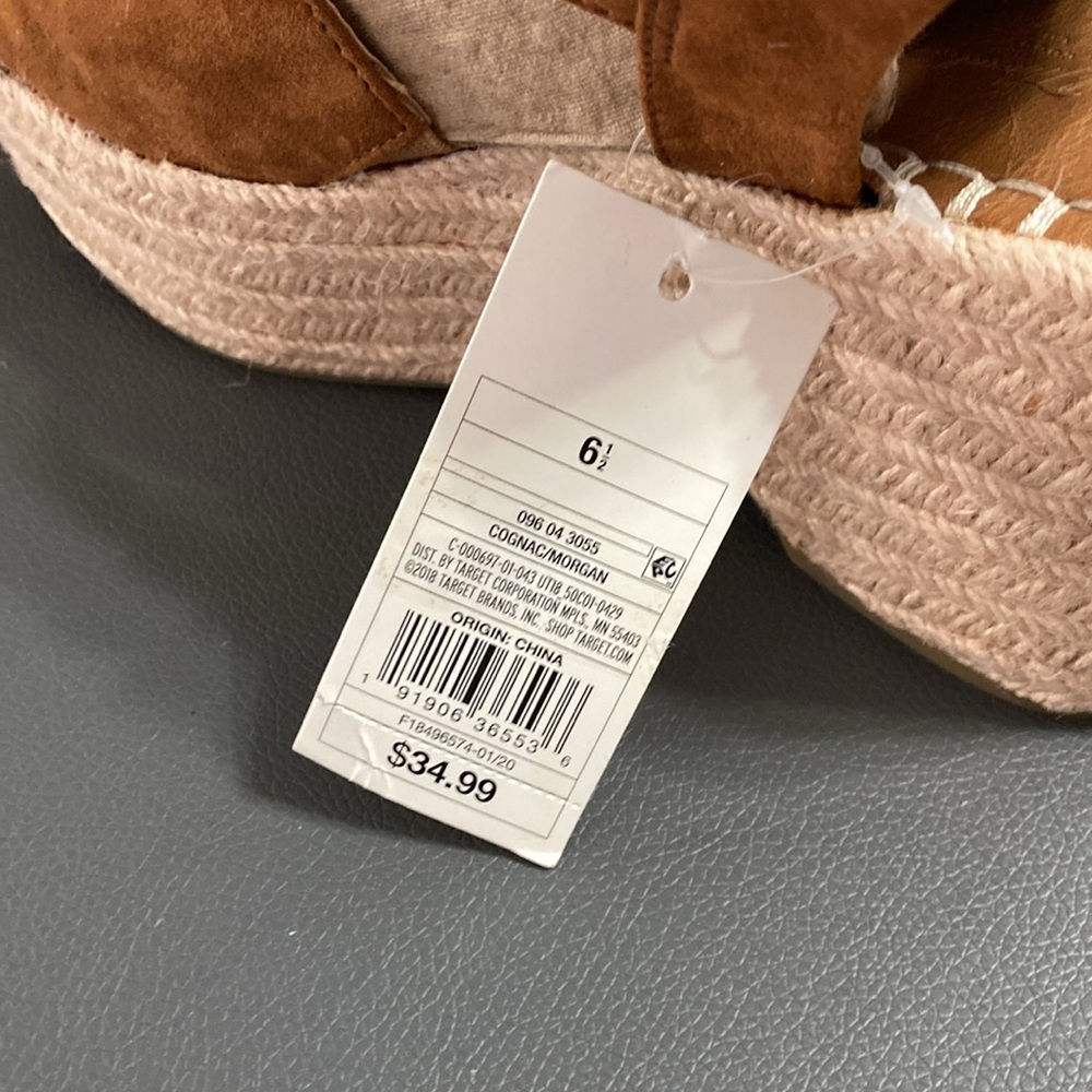 Universal Thread Brown and Cream Espadrille Shoes with Platform - Picture 2 of 6